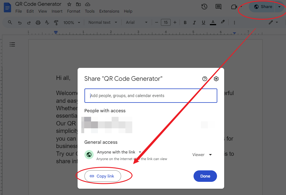 Google Doc.png के लिए लिंक कॉपी करें