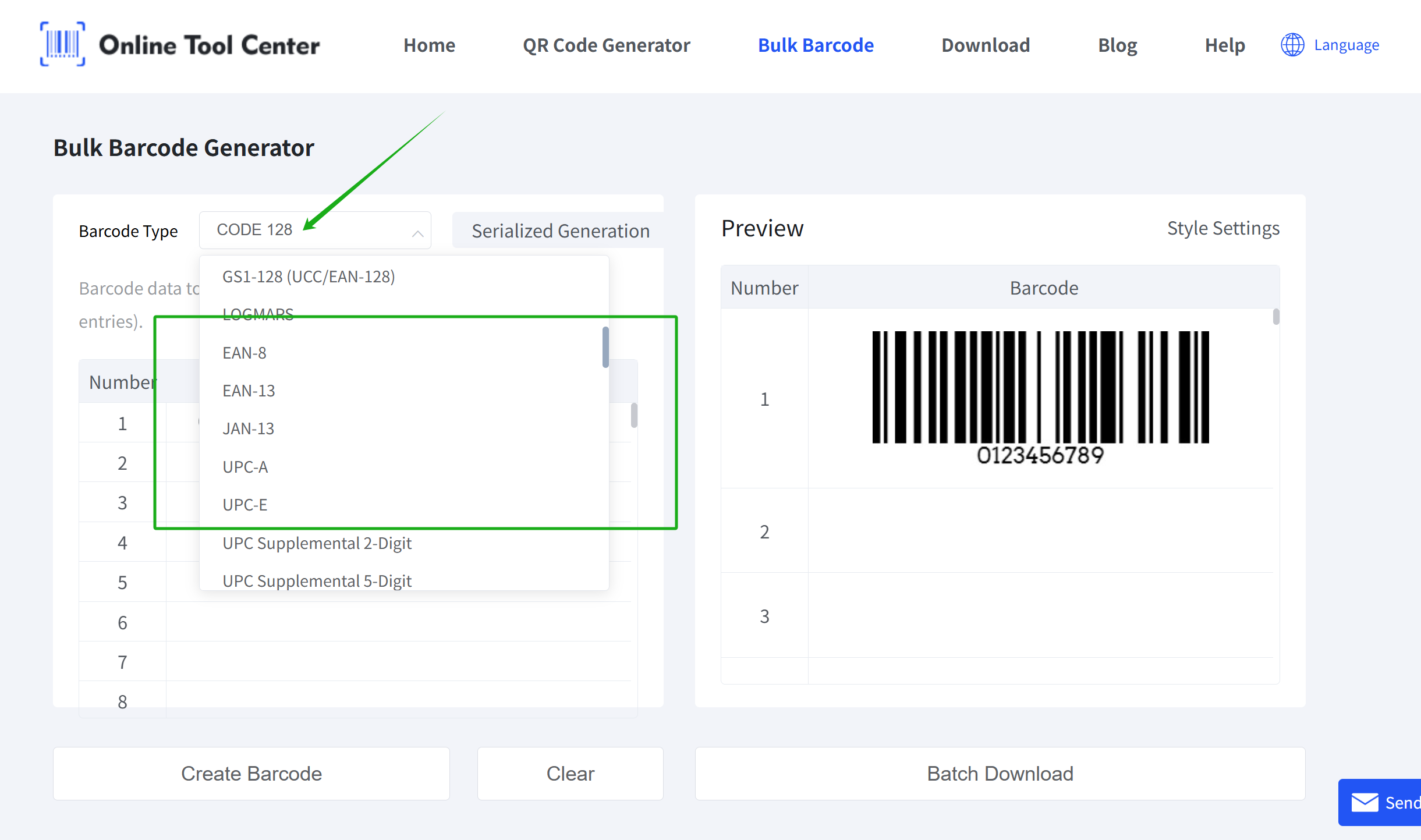 choose right barcode format सही बारकोड प्रारूप चुनें