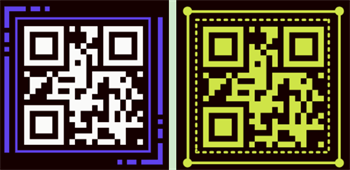 QR Code on Black Background काली पृष्ठभूमि पर क्यूआर कोड