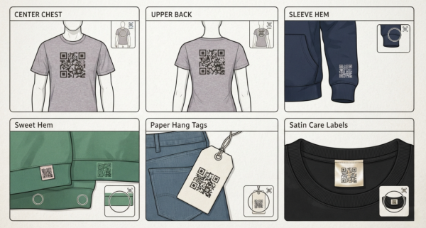 qr code on clothi कपड़े पर क्यूआर कोड