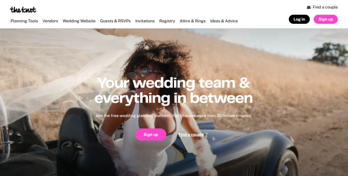 The Knot website नॉट वेबसाइट