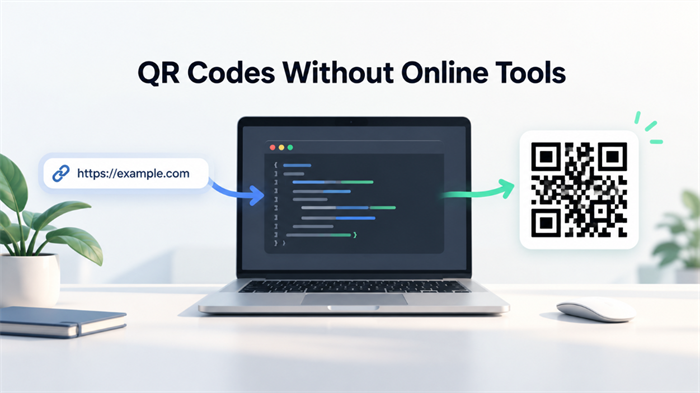 Create a QR Code without online tools ऑनलाइन उपकरण के बिना एक QR कोड बनाएं